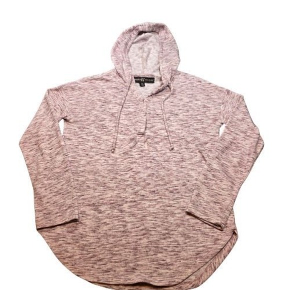 Almost Famous Tops - Almost Famous Womens M Space Dye‎ Hoodie Mauve Pink Lightweight Cottagecore Boho